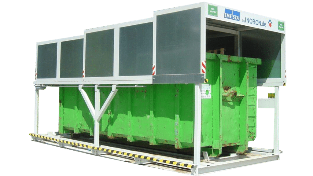 ER700 (transparent) Containerstellplatz für Abrollcontainer - Nur Dach Modell