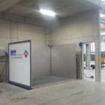 Waschplatz Industrie für Hochdruckreiniger im Boden mit offener Front und ohne Dach