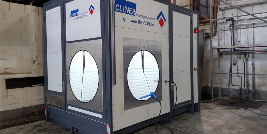 Mobiler Waschplatz in Containerbauweise